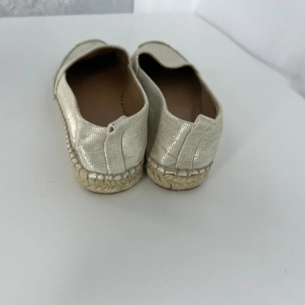 MARC FISHER Womens Gold Slip On Espadrille Shoes 9.5 M